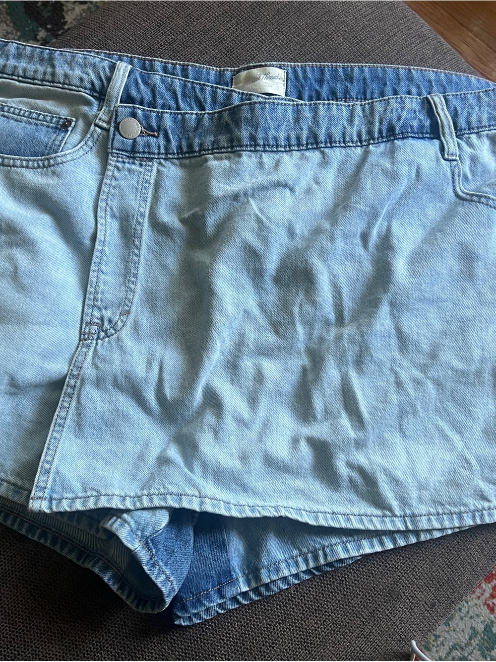 Two Tone Wash Denim Skort